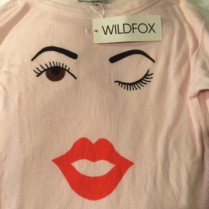 Wildfox long sleeve lightweight thermal tshirt